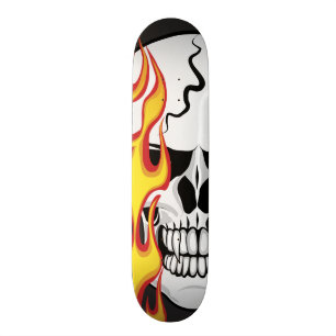 Flaming Skull Skateboard