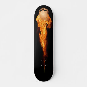 Flaming Skull Skateboard