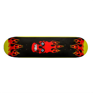 Flaming Skull Skateboard