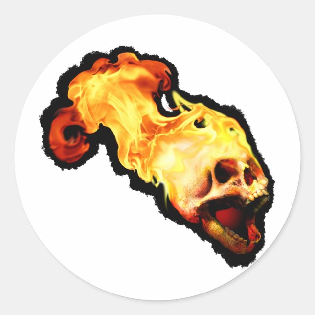 Flaming skull stickers (Front)