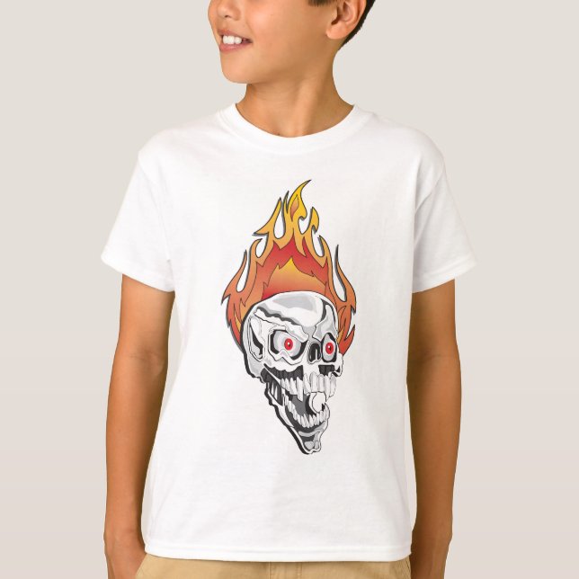 Flaming Skull T-Shirt (Front)