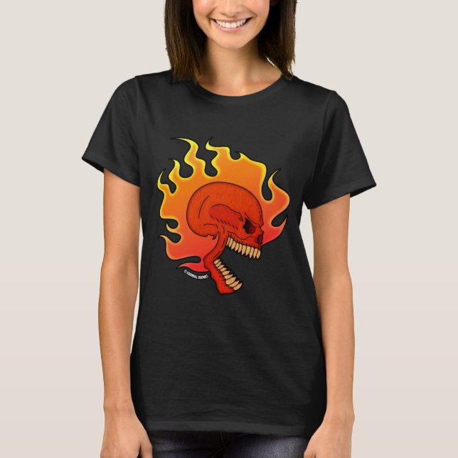Flaming Skull T-Shirt (Front)