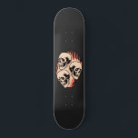 Flaming Skulls on Fire Gothic Trendy Cool Black Skateboard<br><div class="desc">This cool skateboard featuring flaming skulls would make a wonderful gift for skull lover!</div>