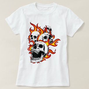 Flaming Skulls T-Shirt