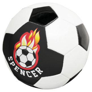 Flaming Soccer Ball Personalised
