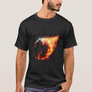 Flaming Soccer Ball T-Shirt