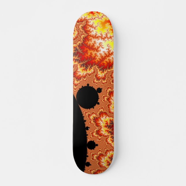 Flaming Sun - Fractal Skateboard (Front)