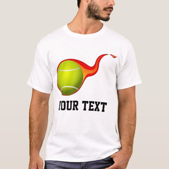 flaming tennis ball T-Shirt (Front)