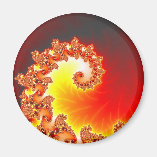 Flaming Tentacle - Fractal Art Magnet (Front)