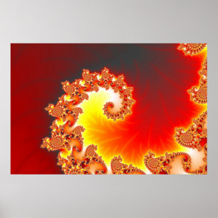 Flaming Tentacle - Fractal Art Poster
