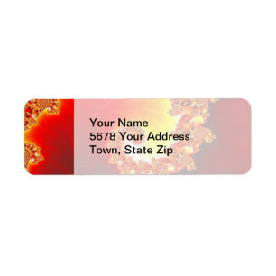Flaming Tentacle - Fractal Art Return Address Label
