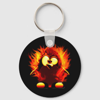Flaming Tux (Penguin Torch) Key Ring
