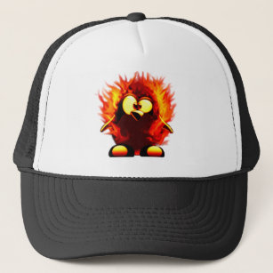 Flaming Tux (Penguin Torch) Trucker Hat
