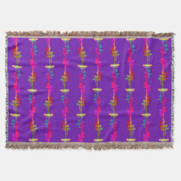 Flaming Vines Night Throw Blanket