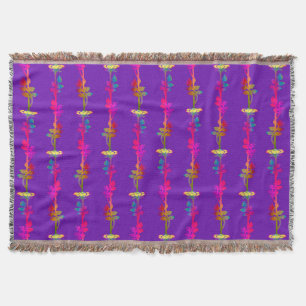 Flaming Vines Night Throw Blanket