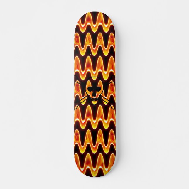 Flaming Wavelengths Skateboard Cali (Front)