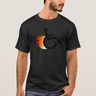 Flaming Wheelchair T-Shirt