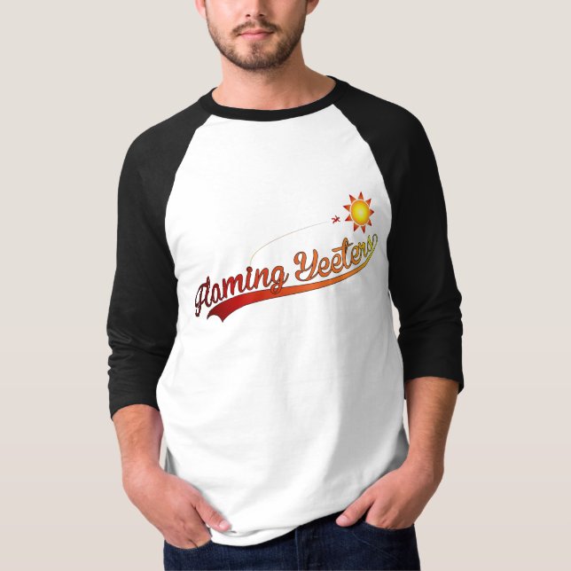 Flaming Yeeters Raglan T-Shirt (Front)