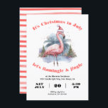 Flamingal Christmas in July Party Invitation<br><div class="desc">Let's Flamingal and Jingle party invitation. Features a flamingo wearing a Santa Hat. All wording can be changed! Great for a Christmas in July. To make more changes go to Personalise this template. On the bottom you’ll see “Want to customise this design even further? Click on the EDIT using Design...</div>