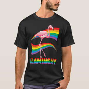Flamingay Gay Flamingo Lgbt Pride Lesbian Proud Lg T-Shirt