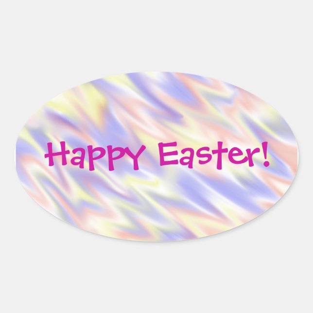 Flamingblue Easter Oval Sticker (Front)