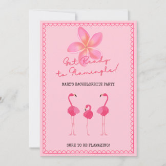 Flamingle Bachelorette Party Invitation