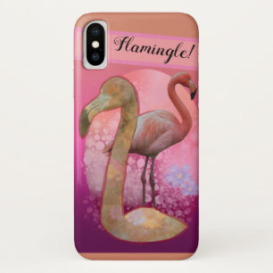 Flamingle Floral Flamingo  iPhone X Case