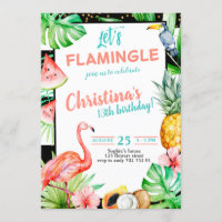 Flamingle Girl Birthday Party Pink Flamingo