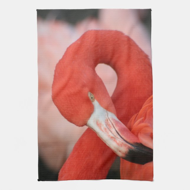 Flamingo 001 tea towel (Vertical)
