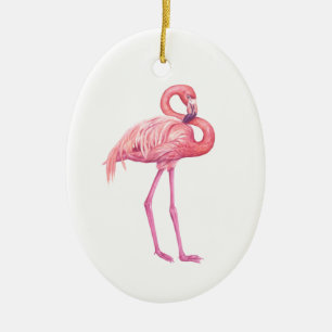 Flamingo 2 ceramic ornament