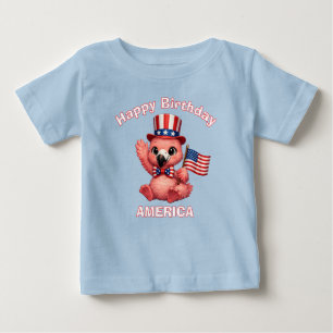 Flamingo (4f) Patriotic Kid T-Shirt
