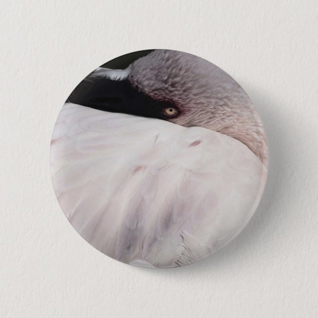 Flamingo 6 Cm Round Badge (Front)