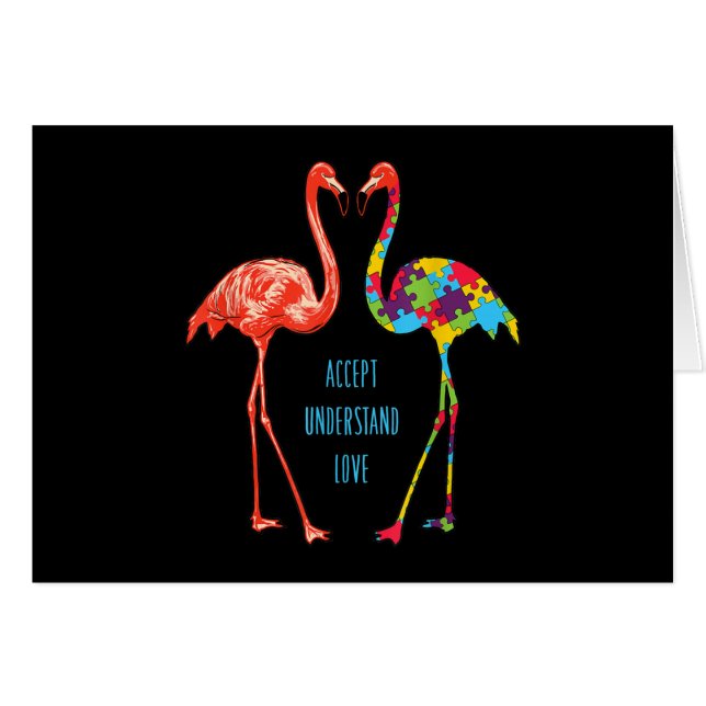 Flamingo | Accept Understand Love Autism Flamingo (Front Horizontal)