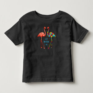 Flamingo Accept Understand Love Autism Flamingo Toddler T-Shirt