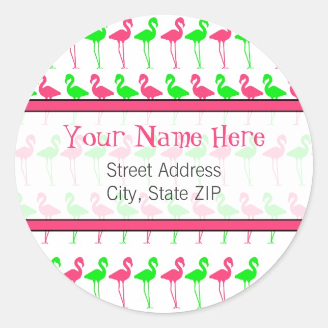 Flamingo Address Label (Front)