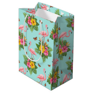 Flamingo and Butterflies 2 Medium Gift Bag