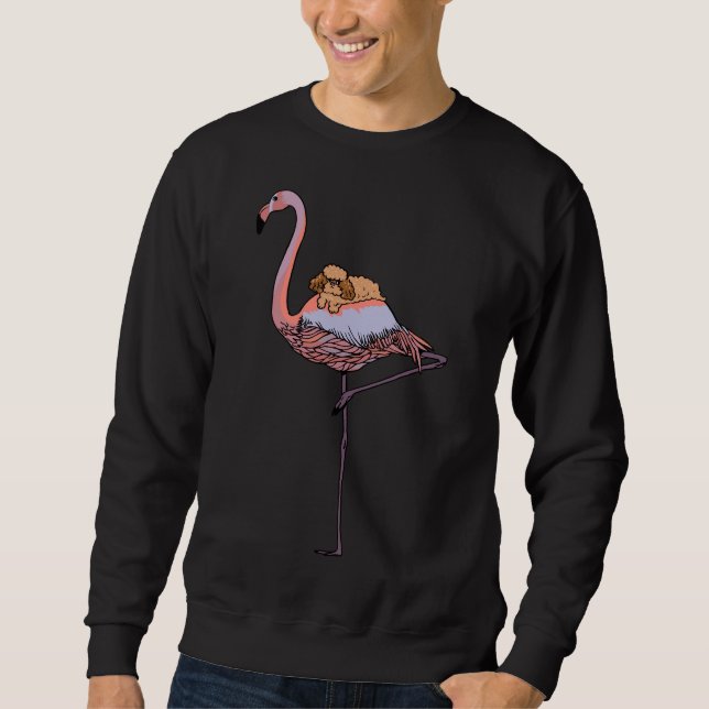 Flamingo And Poodle Sweatshirt (Front)