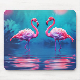 Flamingo Animal Bird Wildlife Wilderness Colourful Mouse Pad