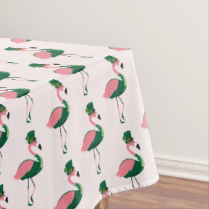 Flamingo Animal Pink St Patrick’s Day Tablecloth