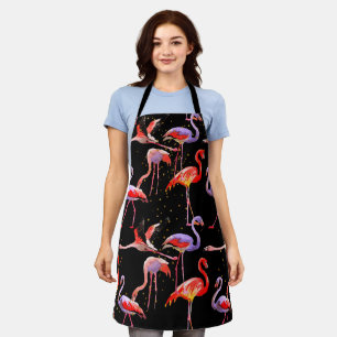 Flamingo Apron with Dark Background