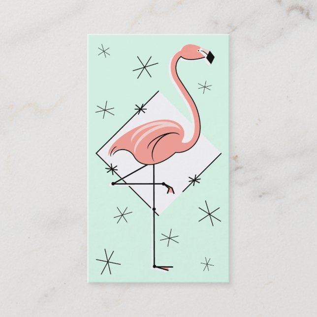 Flamingo Aqua Diamond business card (Front)