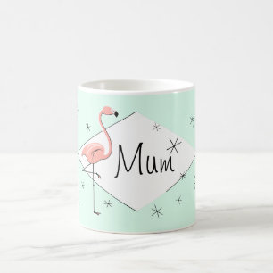 Flamingo Aqua Diamond Mum mug