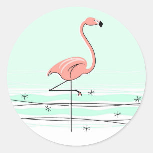 Flamingo Aqua sticker