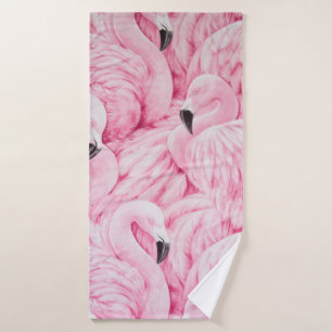 FLAMINGO ARE EVERYWHERE BATH TOWEL