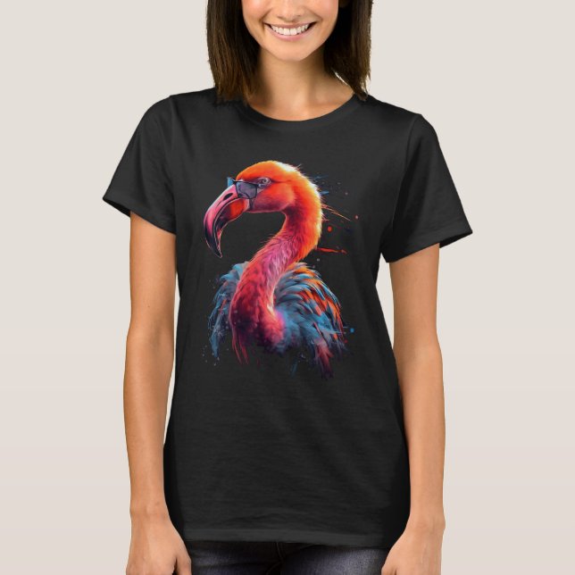 Flamingo Art Sunglasses Bird Animal Flamingo T-Shirt (Front)