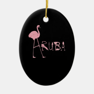 Flamingo Aruba Ceramic Ornament