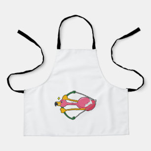 Flamingo as Arrow with Bow Apron