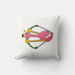 Flamingo as Arrow with Bow Cushion