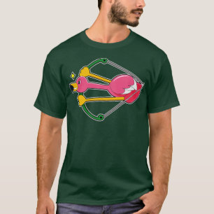 Flamingo as Arrow with Bow T-Shirt