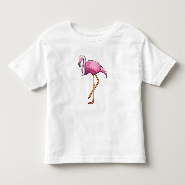 Flamingo as Bride with Veil Toddler T-Shirt (Front)